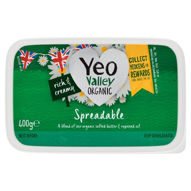 Yeo Valley Organic Spreadable Blend of Butter and Rapeseed Oil   400g GOODS M&S