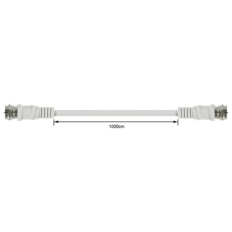 Nickel plated satellite extension lead 10m, imported from the UK
