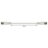 Nickel plated satellite extension lead 10m, imported from the UK