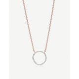 selfridges Monica Vinader Riva Mini Circle 18ct Rose-Gold Vermeil Diamond Necklace- Buy online at McGrocer