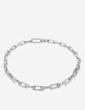Monica Vinader Alta Capture Charm silver link necklace - British product