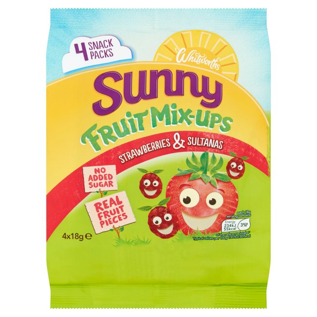 Whitworths Sunny Mix Ups Strawberry & Sultana 4 x 18g GOODS M&S