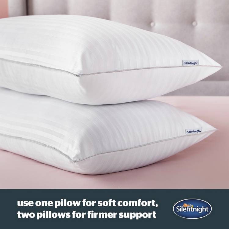Silentnight medium pillow 2 pack L45x69cm (British brand)