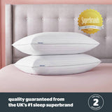 Silentnight medium pillow 2 pack L45x69cm (British brand)