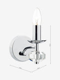 Dar Lighting Silver Oleana Wall Light - British product
