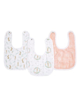 Next aden + anais Pink Bunnies Essentials Muslin Baby Snap Bibs 3 Pack- Buy online at McGrocer