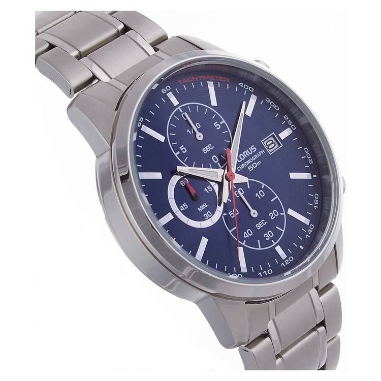 Lorus men's chronograph watch blue dial 38mm (British brand)