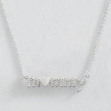 Revere sterling silver mommy necklace with cubic zirconia heart, UK version