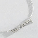Revere sterling silver mommy necklace with cubic zirconia heart, UK version
