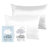 Silver Cloud white and silver satin standard pillowcases (British brand)