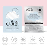 Silver Cloud white and silver satin standard pillowcases (British brand)