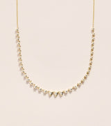 Harrods Jade Trau Yellow Gold and Diamond Small Envoy Riviera Necklace- Buy online at McGrocer