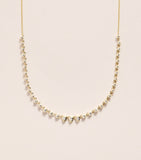 Jade Trau yellow gold diamond small envoy riviera necklace, imported from the UK