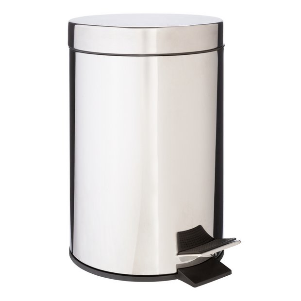 Habitat 3 litre stainless steel pedal bin, UK version