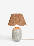 Clarke and Clarke willow boughs scalloped table lamp, UK version