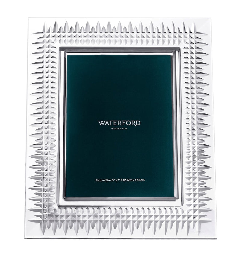 Waterford Lismore diamond-cut crystal picture frame 5x7 (British brand)