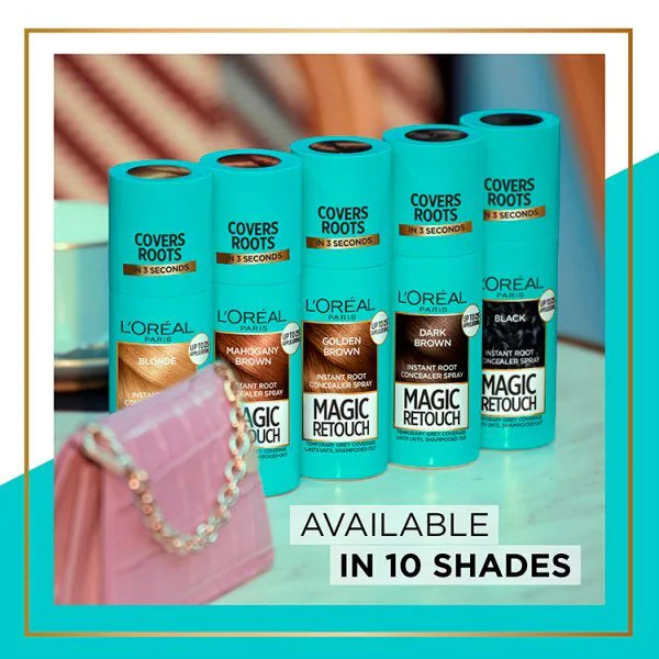 L'Oréal root concealer spray medium iced brown 75ml, imported from the UK