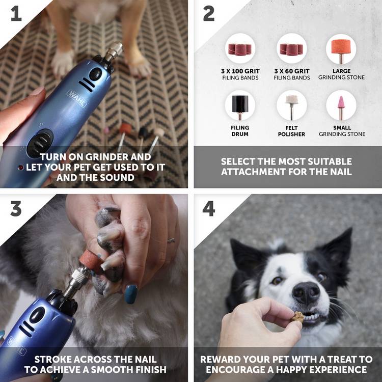 Wahl electric nail grinder for dogs and cats, imported from the UK