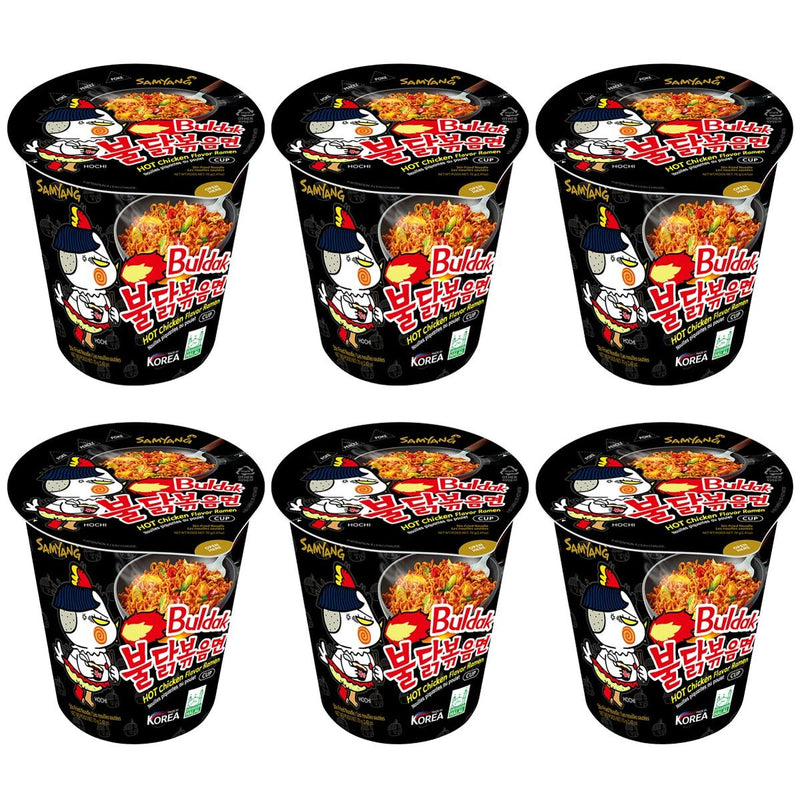 Samyang hot chicken flavour ramen cup 6 x 70g (British brand)