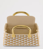 Bvlgari Serpentine Duo raffia top-handle bag (British brand)