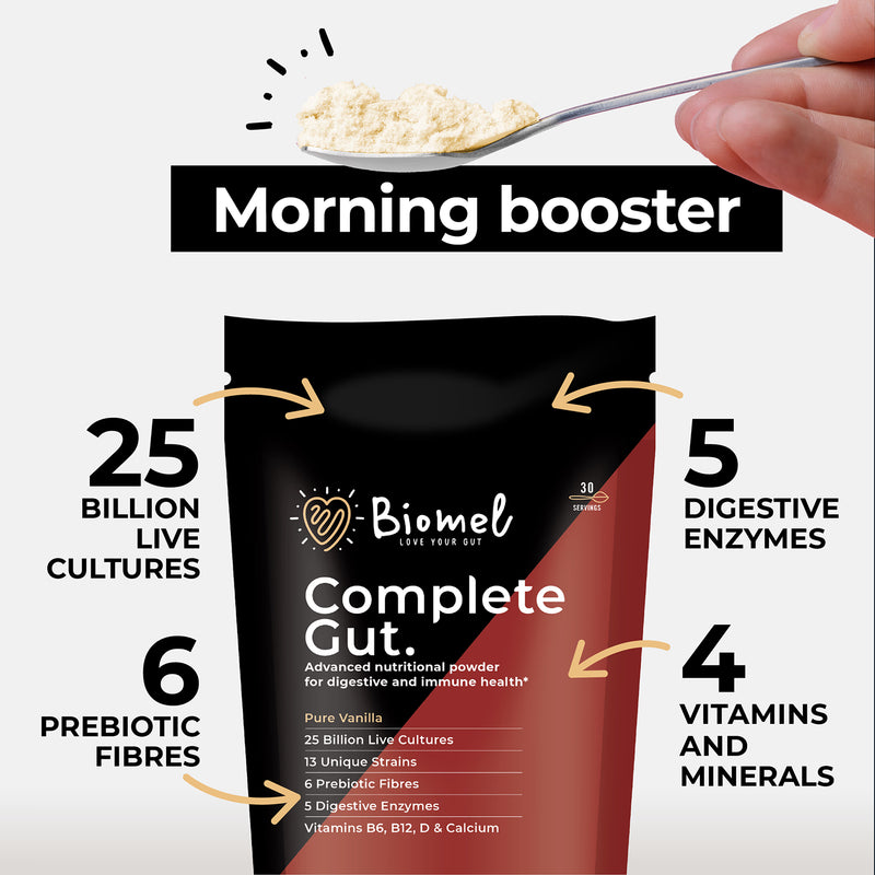 Biomel Complete Gut vanilla powder 450g - British product