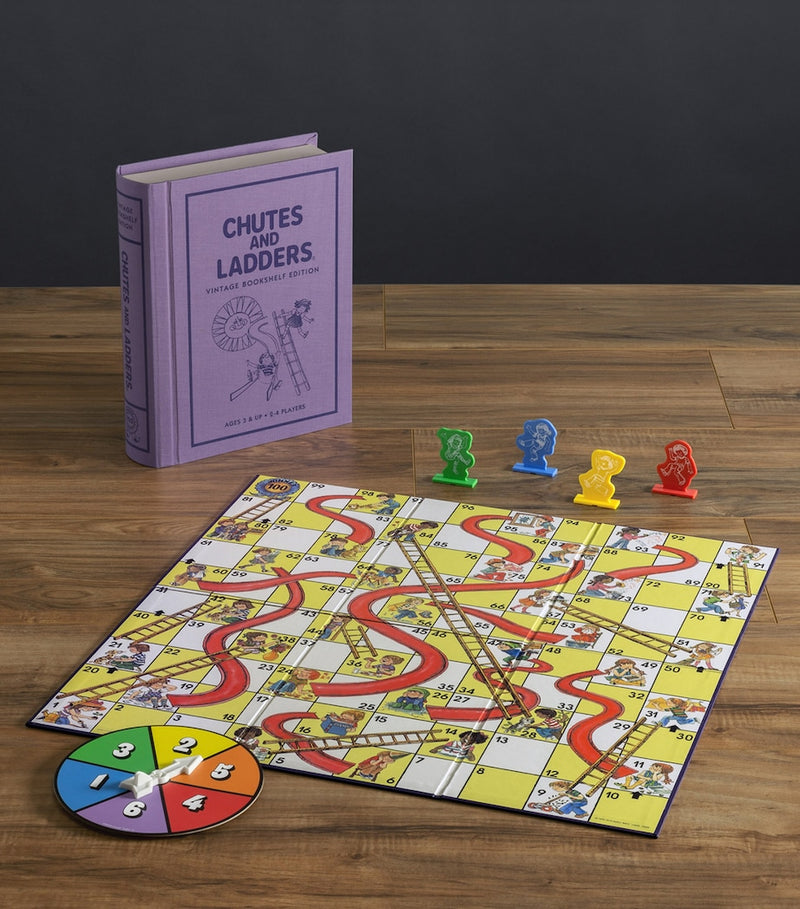 Vintage Bookshelf Chutes and Ladders board game (British brand)