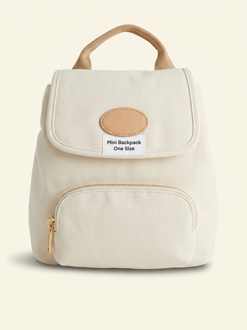 Burberry mini horseshoe backpack in checked woven fabric (British brand)