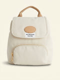 Burberry mini horseshoe backpack in checked woven fabric (British brand)