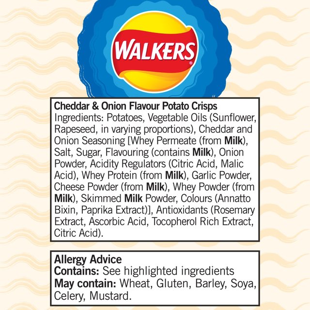 Walkers Crinkles Cheddar & Onion Sharing Bag Crisps 140g GOODS M&S