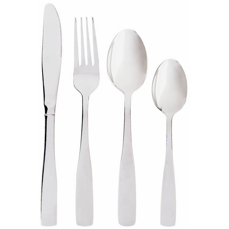 Argos Home stainless steel square cutlery set 16 piece, imported from the UK