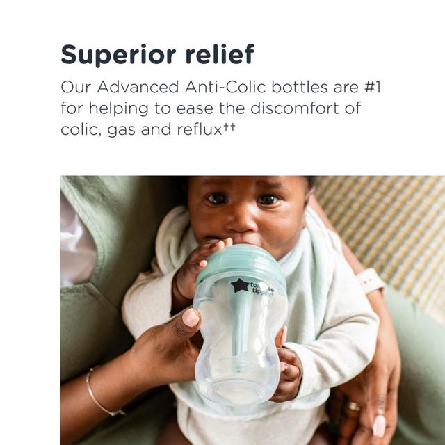 Tommee Tippee Advanced Anti-Colic Baby Bottle Slow-Flow Pack of 3 x 150ml 3 x 150 per pack GOODS M&S