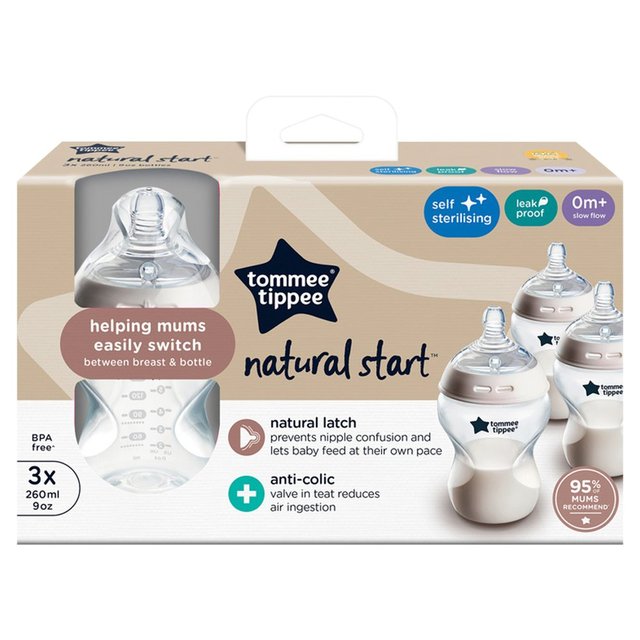 Tommee Tippee Closer To Nature Bottles 3 x 260 per pack GOODS M&S