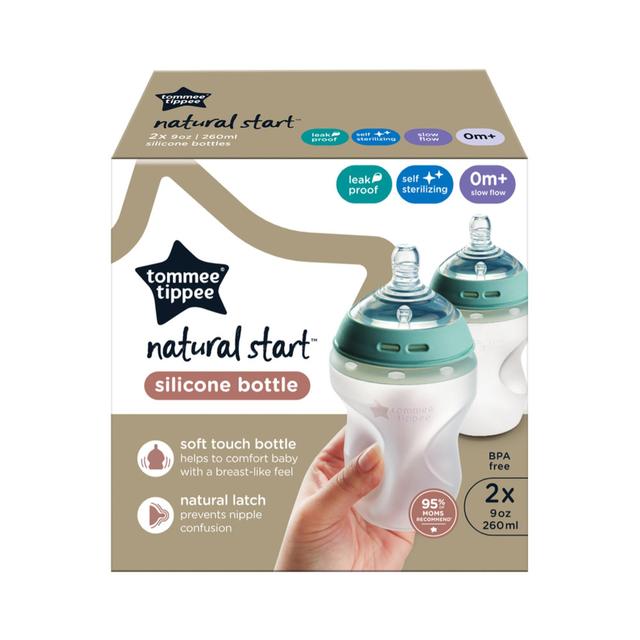 Tommee Tippee Natural Start Silicone Bottle 2 x 260ml pack 2 per pack GOODS M&S