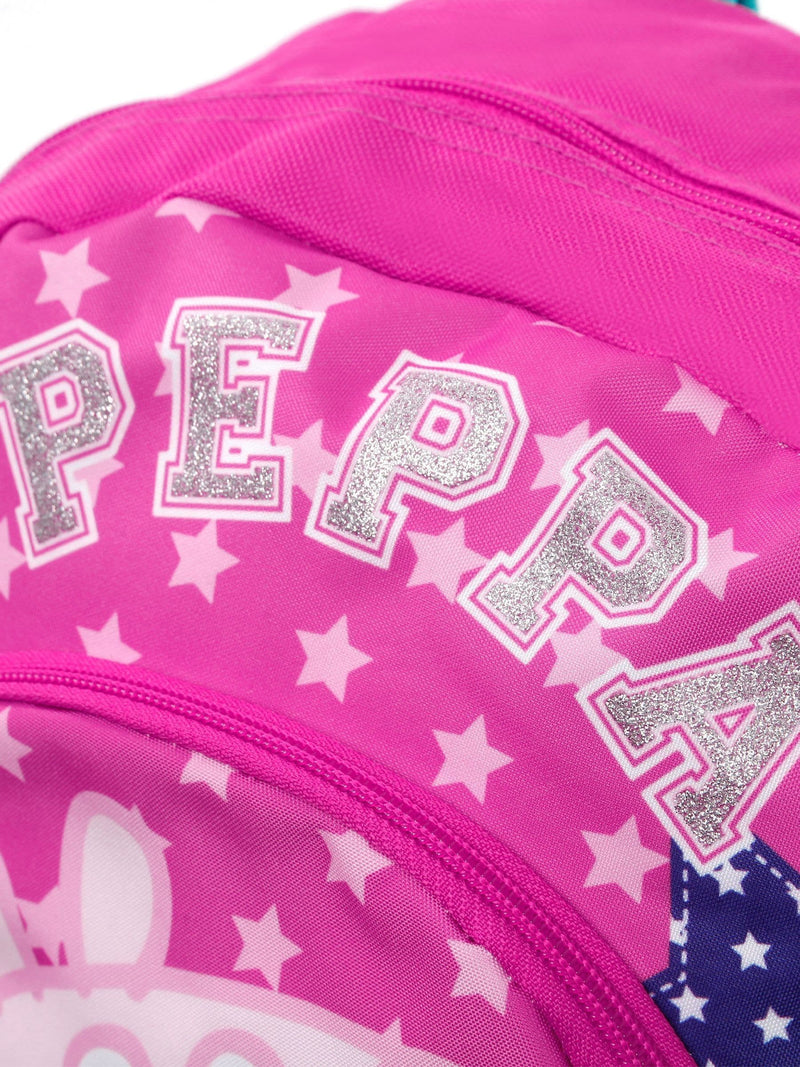 Peppa Pig pink backpack with hearts and stars (British brand)