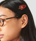 Miu Miu enamel logo hair clip for hair - British product