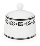 Dolce&Gabbana Casa porcelain sugar bowl with lid, 10cm diameter - British product