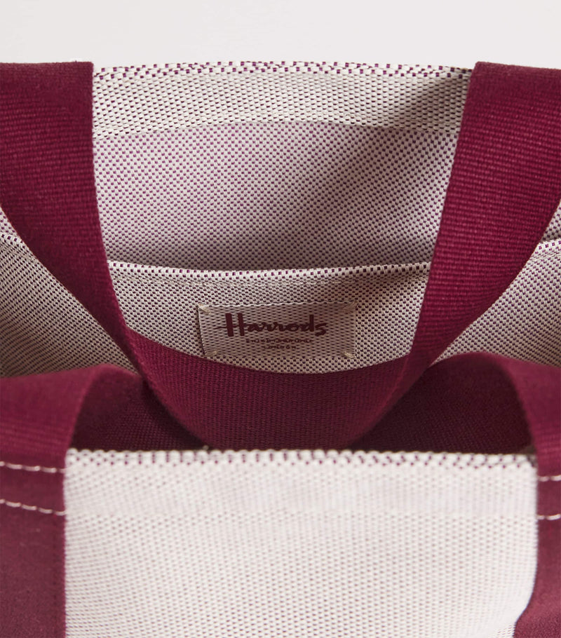 Harrods small logo tote bag recycled canvas, imported from the UK