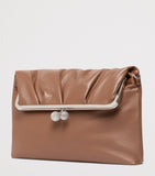 Weekend Max Mara Pasticcino ram leather clutch bag, imported from the UK