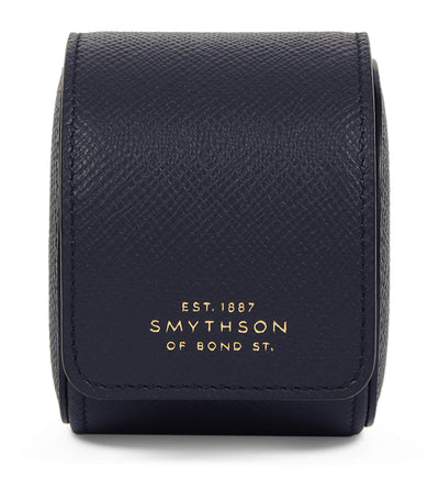 Smythson Leather Panama Single Watch Roll