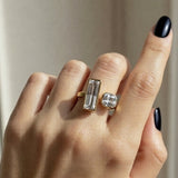 Luxe Tones Ember ring 18k gold plated with crystals, imported from the UK