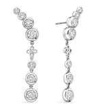 Boodles platinum diamond earrings Long Beach collection, imported from the UK