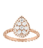 Boucheron small rose gold diamond Serpent Bohème ring, imported from the UK