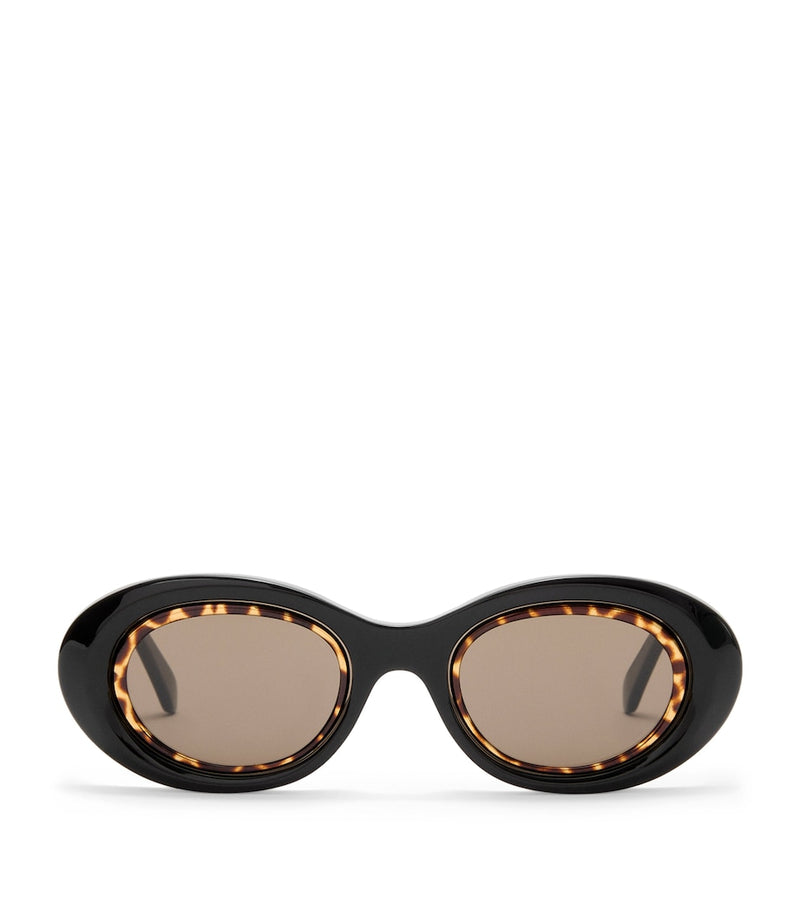 LOEWE Mini Anagram oval sunglasses with gold-tone accents (British brand)