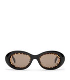 LOEWE Mini Anagram oval sunglasses with gold-tone accents (British brand)