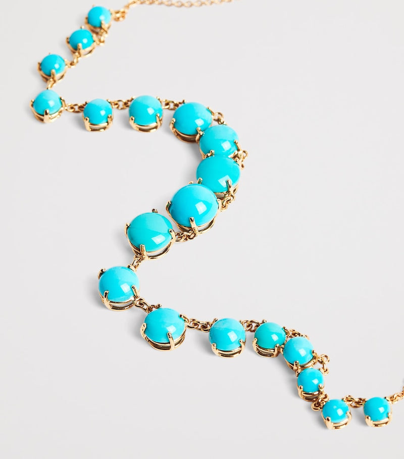 Jacquie Aiche Shaker necklace turquoise yellow gold - British product