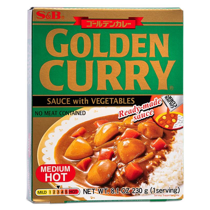S&B Golden Curry Sauce with Vegetables medium hot, UK version