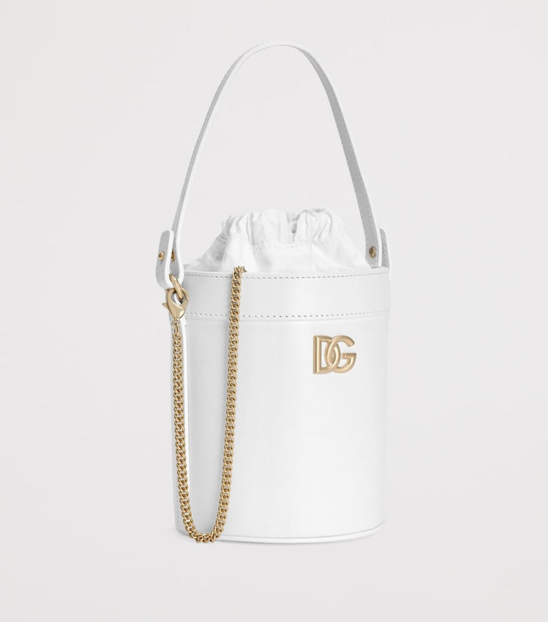 Dolce&Gabbana Kids leather bucket bag, imported from the UK