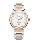 Harrods Piaget Rose Gold Steel and Diamond Polo Date Watch 36mm- Buy online at McGrocer