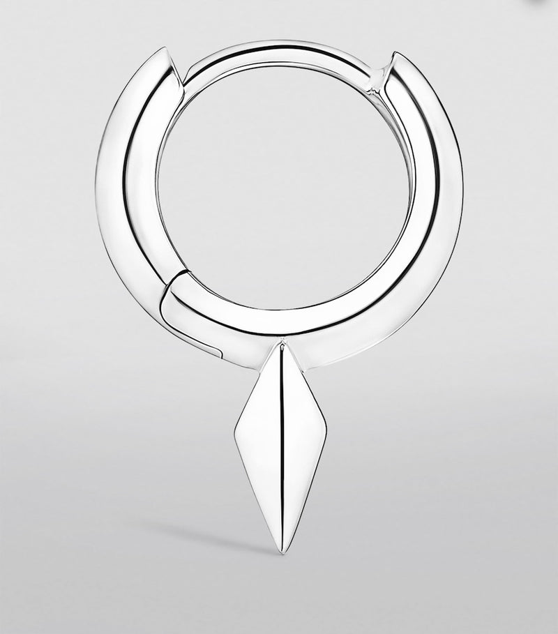 Maria Tash white gold faceted hoop earring 6.5mm - British product
