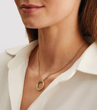 Boodles yellow gold and diamond large Roulette pendant, UK version